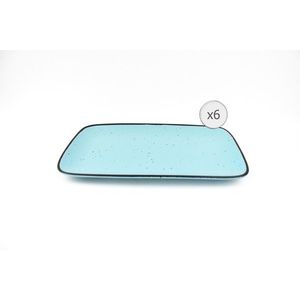 Set 6 platouri Electra, Art of Dining by Heinner, 32x20 cm, ceramica, albastru imagine