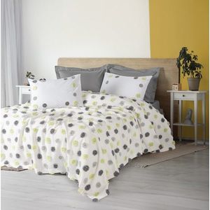 Set cuvertura pique dubla, Leroy - Grey, Cotton Box, Poliester imagine