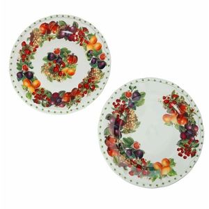 Set 2 farfurii pentru desert, Le Primizie v1, Brandani, D20 cm, portelan New Bone China imagine