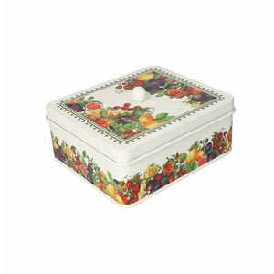Cutie pentru biscuiti, Le Primizie Fresh Fruits, Brandani, 18x16x9 cm, metal imagine