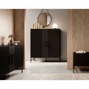 Dulap multifunctional ELTAP, Raftt, 122x42x140 cm, PAL/MDF, negru imagine