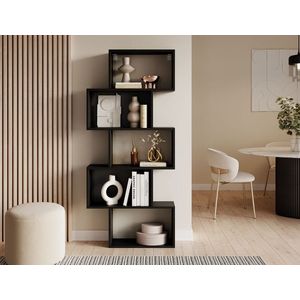 Raft de perete ELTAP, Sottis, 80x20x180 cm, PAL/PVC, negru imagine