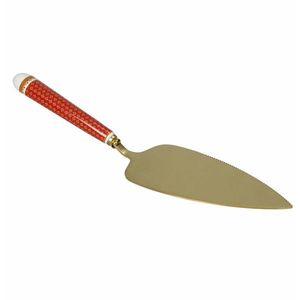 Spatula pentru tort, Golden Eye Red, Brandani, 28x10x4 cm, inox/ceramica imagine
