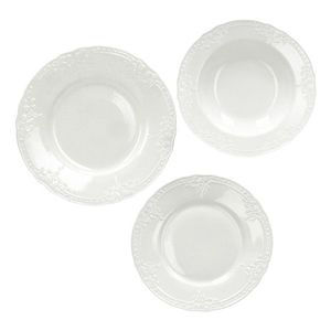 Serviciu de masa 18 piese, Ricordi, Brandani, portelan New Bone China imagine