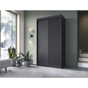 Dulap pentru haine ELTAP, Prescco II, 120x60x220 cm, MDF/ABS, negru imagine