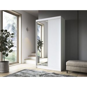 Dulap pentru haine cu oglinda ELTAP, Biancco II, 120x60x220 cm, MDF, alb imagine