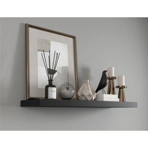 Raft de perete ELTAP, Gariss, 80x26x15 cm, PAL/PVC, negru imagine