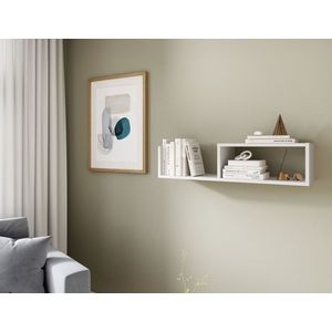 Raft de perete ELTAP, Vellia, 80x25x20 cm, PAL/PVC, alb imagine