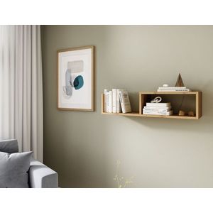 Raft de perete ELTAP, Vellia, 80x25x20 cm, PAL/PVC, stejar imagine