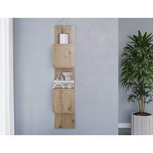 Raft de perete ELTAP, Sunpedo, 25x25x120 cm, PAL/PVC, stejar imagine