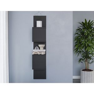 Raft de perete ELTAP, Sunpedo, 25x25x120 cm, PAL/PVC, negru imagine