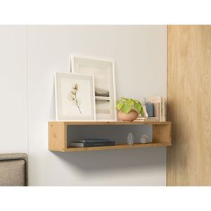 Raft de perete ELTAP, Finees, 80x15x15 cm, PAL/PVC, stejar imagine