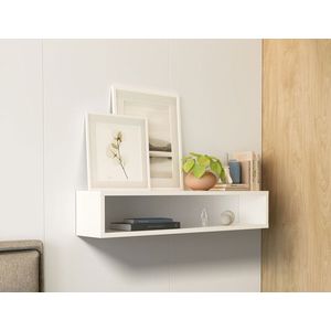 Raft de perete ELTAP, Finees, 80x15x15 cm, PAL/PVC, alb imagine