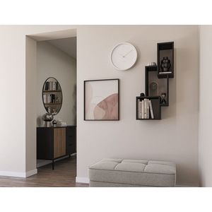 Raft de perete ELTAP, Alitty, 96x25x46 cm, PAL/PVC, negru imagine