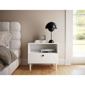 Noptiera ELTAP, Dullum, 60x40x55 cm, PAL/PVC, alb imagine