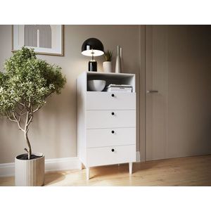 Comoda ELTAP, Dullum, 60x40x115 cm, MDF, alb imagine