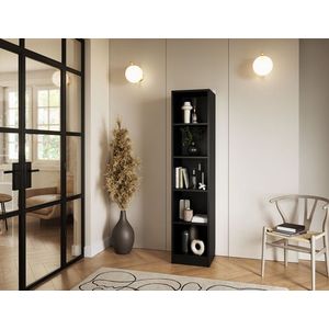 Raft de perete ELTAP, Craft, 40x40x180 cm, PAL/PVC, negru imagine