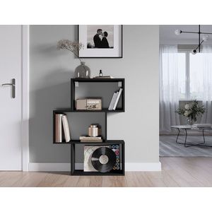 Raft de perete ELTAP, Evertti, 80x20x108 cm, PAL/PVC, negru imagine