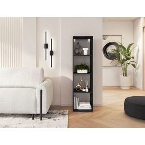 Raft de perete ELTAP, Figgi, 30x38x147 cm, PAL/PVC, negru imagine