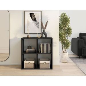 Raft de perete ELTAP, Jugis, 80x40x80 cm, PAL/PVC, negru imagine