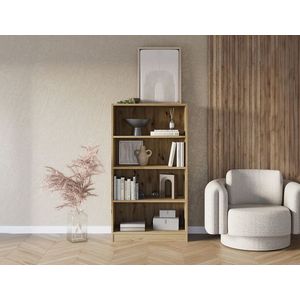 Raft de perete ELTAP, Pocett, 80x40x146 cm, PAL/PVC, stejar imagine