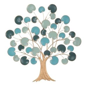 Decoratiune de perete Apple, Mauro Ferretti, 89x90 cm, fier, albastru imagine