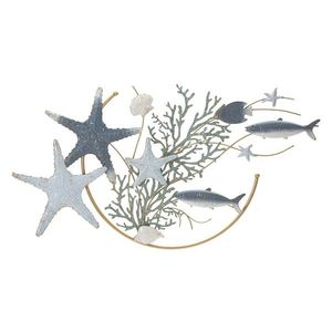 Decoratiune de perete Sea Star, Mauro Ferretti, 95.3 x 50.2 cm, fier, multicolor imagine
