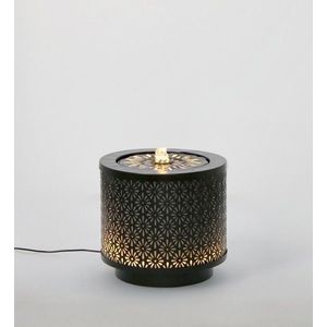 Fantana decorativa cu LED Miki, Bizzotto, D25x23 cm, metal, negru imagine