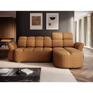 Coltar extensibil dreapta 3 locuri ELTAP, Beneth, 301x185x115 cm, lemn/poliester, mustar imagine