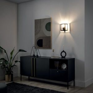 Aplica de perete ELTAP, Gormar, 22x13x20 cm, 1xE27, 15W, otel, negru imagine