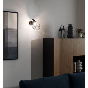 Aplica de perete ELTAP, Bendinni, 19x30x26 cm, 1xE27, 15W, otel, negru imagine