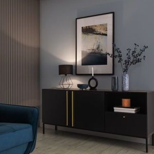 Lampa de masa ELTAP, Brevitas, 25x44 cm, 1xE27, 15W, otel/PVC, negru imagine