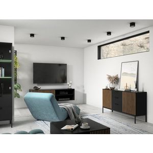 Plafoniera ELTAP, Vallum, 12x8 cm, 16W, otel, negru imagine