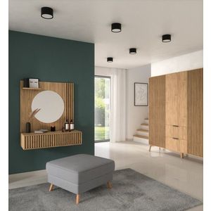 Plafoniera ELTAP, Vallum, 15x9 cm, 25W, otel, negru imagine