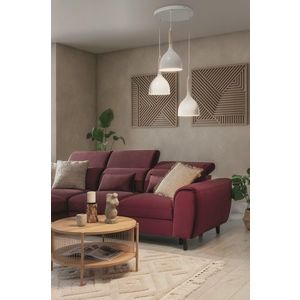 Lustra ELTAP, Woldes, 42x110 cm, 3xE27, 15W, otel, alb/natur imagine