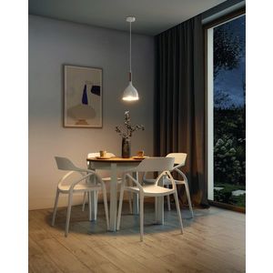 Lustra ELTAP, Woldes, 17x110 cm, 1xE27, 15W, otel, alb/natur imagine