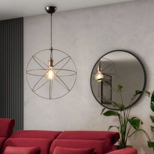 Lustra ELTAP, Olinto, 45x130 cm, 1xE27, 15W, otel, negru imagine