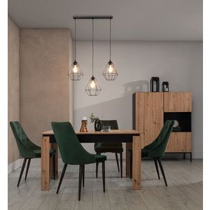 Lustra ELTAP, Brevitas, 70x25x110 cm, 3xE27, 15W, otel, negru imagine