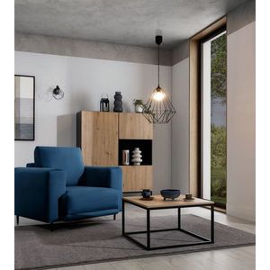 Lustra ELTAP, Benigne, 35x90 cm, 1xE27, 15W, otel, negru imagine
