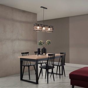 Lustra ELTAP, Gormar, 92x30x120 cm, 3xE27, 15W, otel, negru imagine