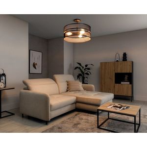 Plafoniera ELTAP, CE3A-B, Orabela, 55x32 cm, 3xE27, 15W, otel, negru imagine