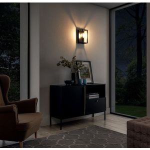 Aplica de perete ELTAP, Furtim, 15x17x30 cm, 1xE27, 15W, otel, negru imagine