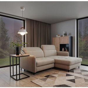 Lustra ELTAP, Almitara, 30x110 cm, 1xE27, 15W, otel/PVC, alb/maro imagine