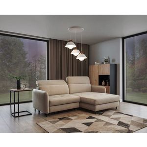 Lustra ELTAP, Almitara, 64x110 cm, 3xE27, 15W, otel/PVC, alb/maro imagine