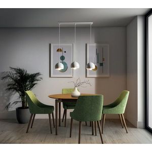 Lustra ELTAP, Callide, 65x15x110 cm, 3xE27, 15W, otel, alb imagine