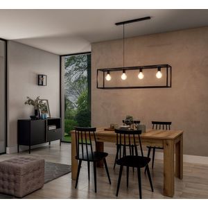 Lustra ELTAP, Furtim, 122x23x120 cm, 4xE27, 15W, otel, negru imagine