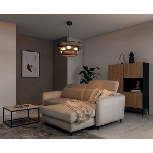 Lustra ELTAP, Orabela, 55x130 cm, 3xE27, 15W, otel, negru imagine