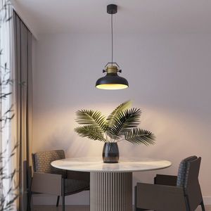 Lustra ELTAP, Stealle, 40x130 cm, 1xE27, 15W, otel, negru/auriu imagine