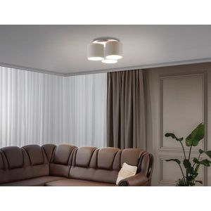 Plafoniera ELTAP, Vespillo, 45x18 cm, 3xE27, 15W, otel/PVC, alb imagine