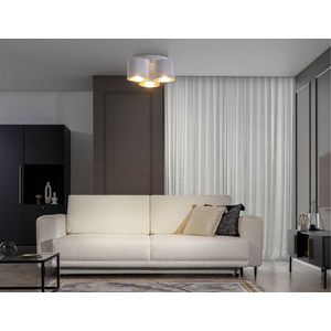 Plafoniera ELTAP, Vespillo, 45x18 cm, 3xE27, 15W, otel/PVC, alb/auriu imagine